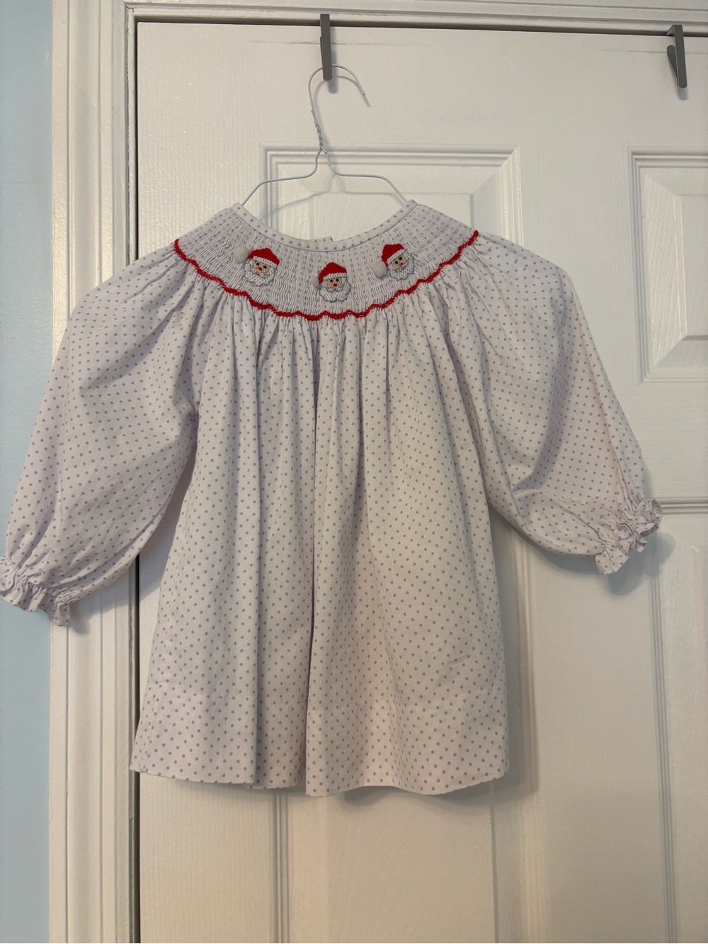 Cecil & Lou Santa Smocked Dress
